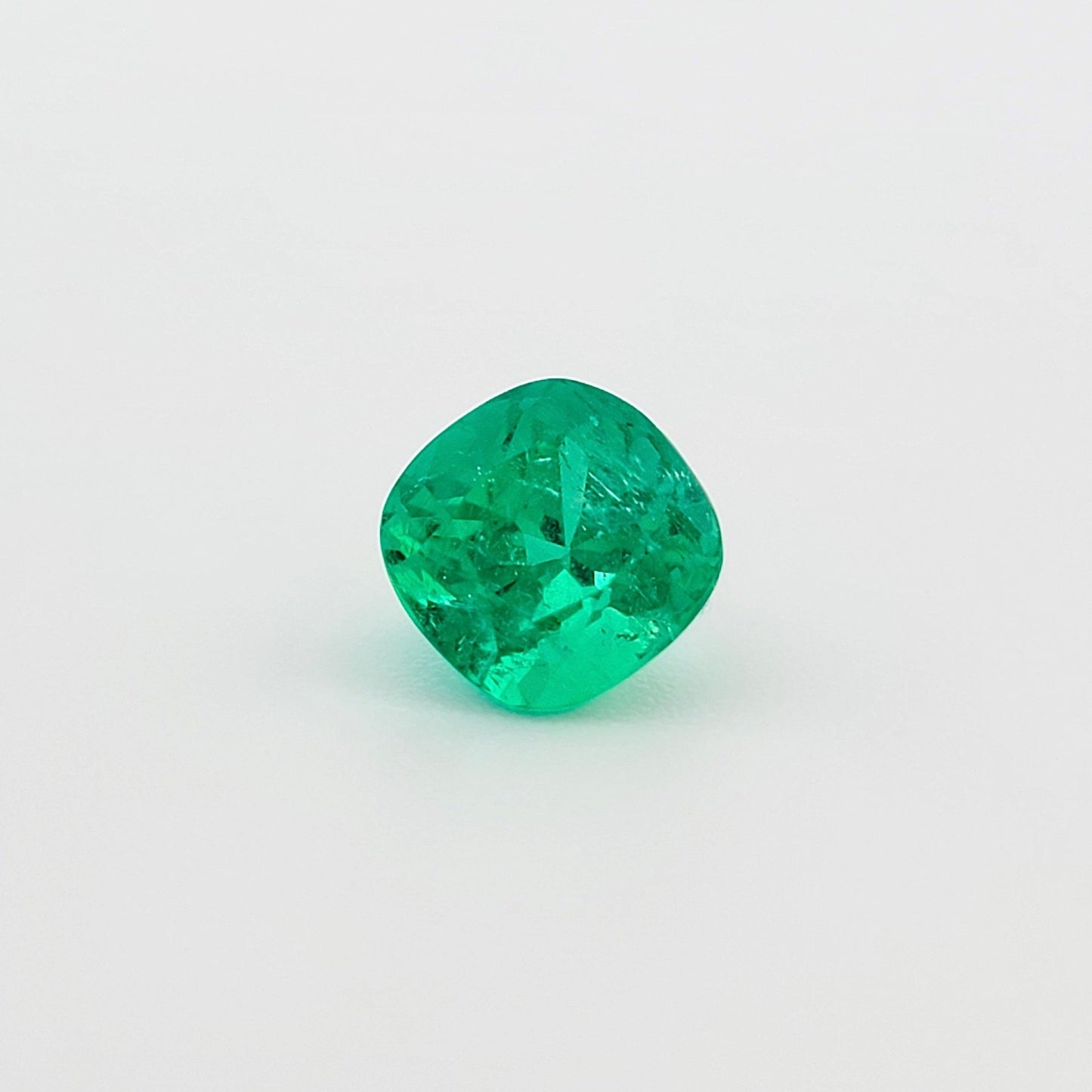 1.88 Ct. Cushion - Colombian Emerald - Emeralds Expert