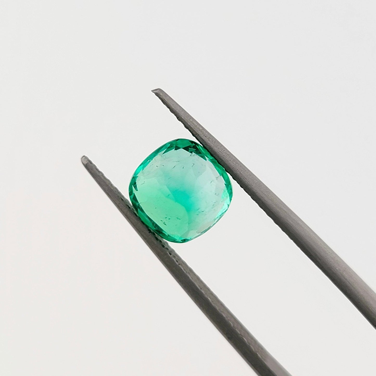 1.88 Ct. Cushion - Colombian Emerald - Emeralds Expert