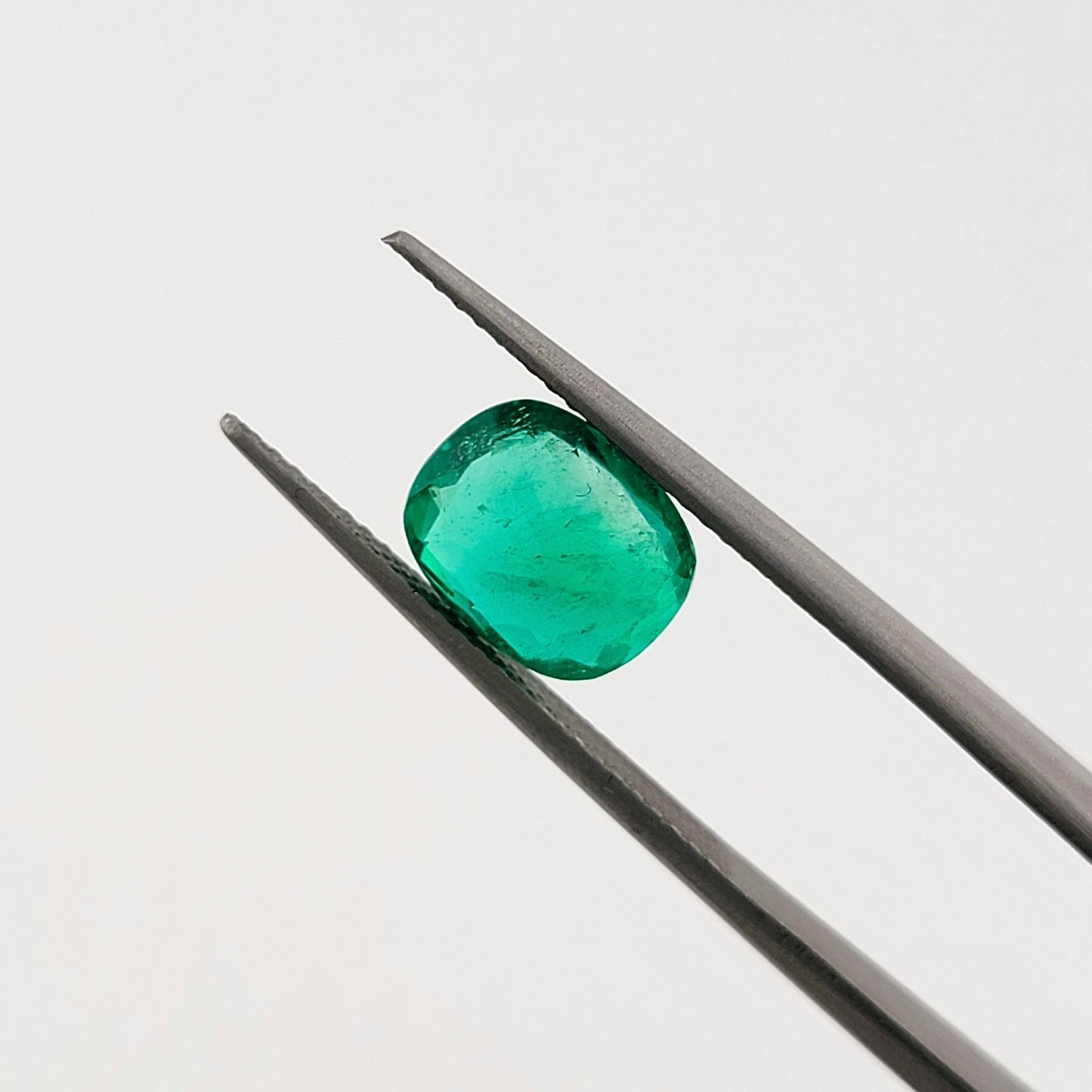 1.88 Ct. Cushion - Colombian Emerald - Emeralds Expert
